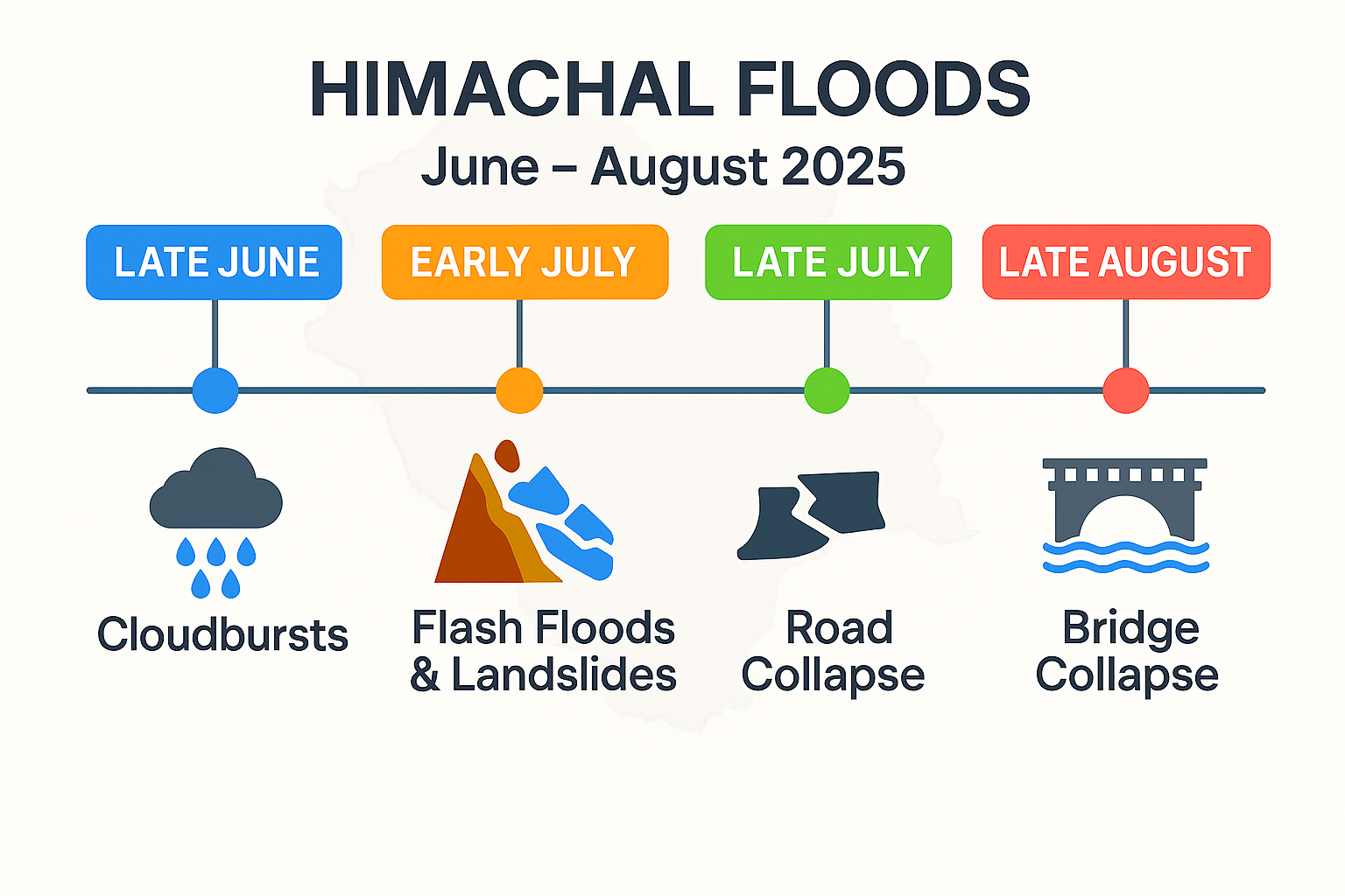 Mandi Kullu Manali Floods Timeline