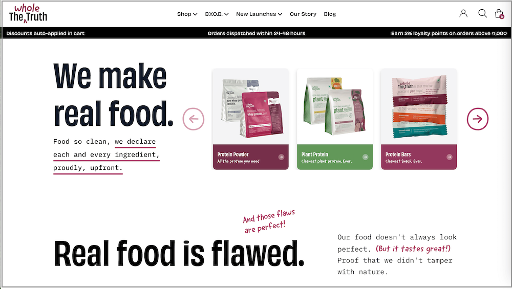 The Whole Truth landing page 